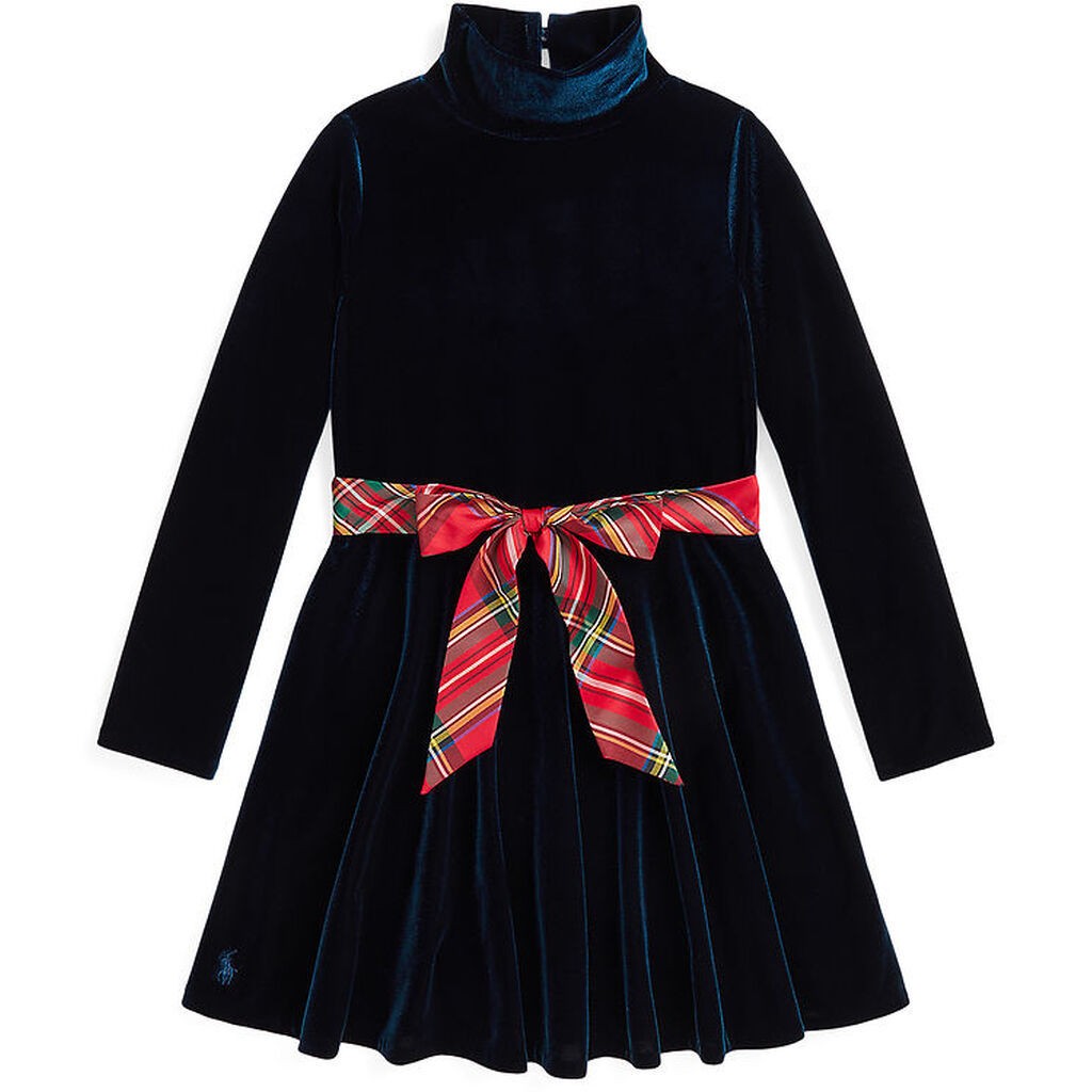 Polo Ralph Lauren Velourkjole - Navy m. Rød