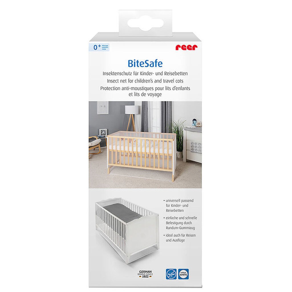 Reer Myggenet - Tremmeseng/Rejseseng/Barnevogn - Hvid