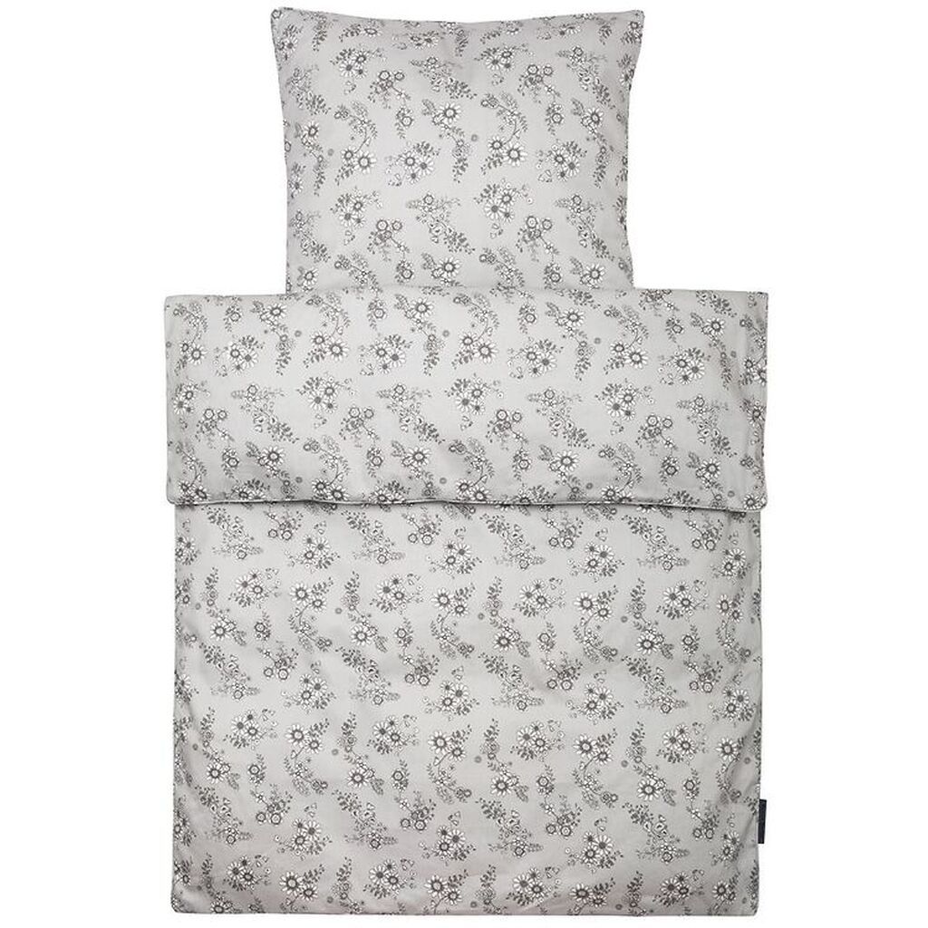 Smallstuff Sengetøj - Baby - Flower Garden - Grey