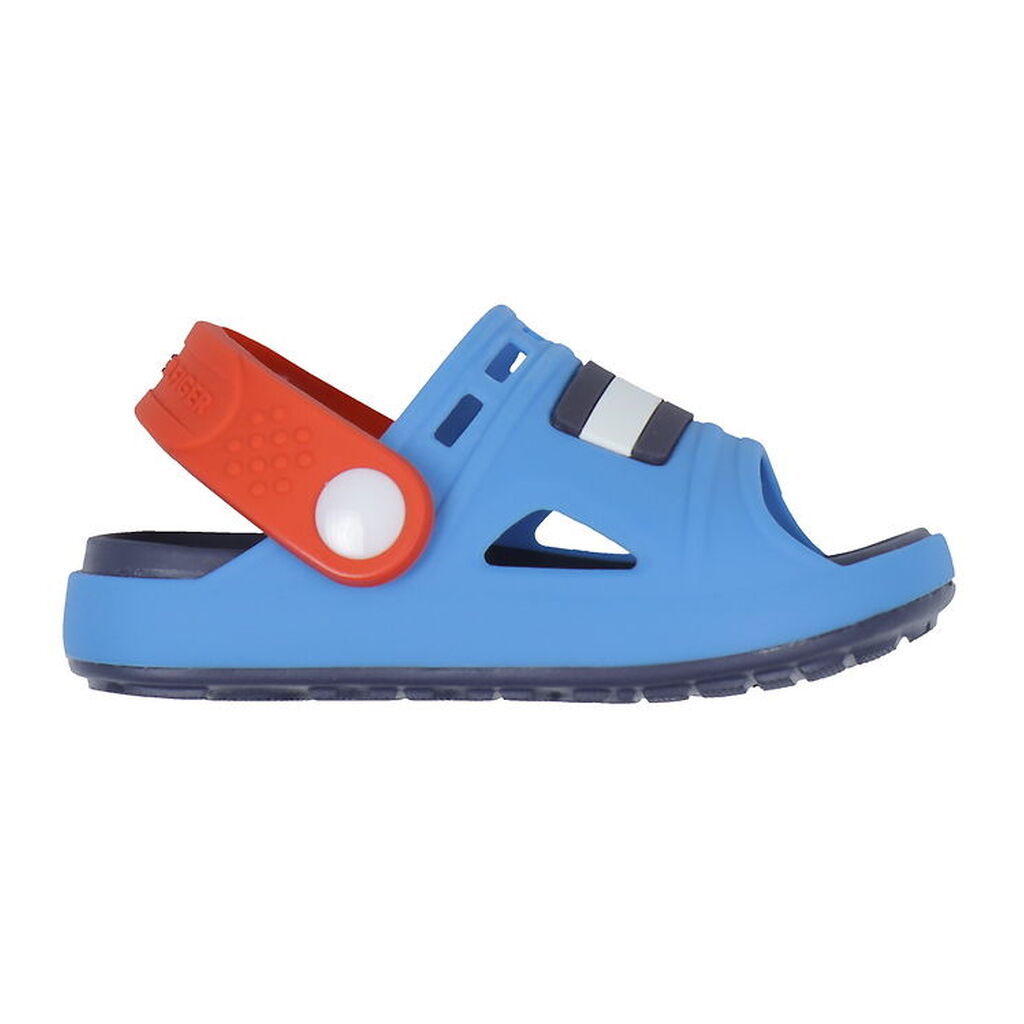 Tommy Hilfiger Sandaler - Comfy - Sky Blue/Red