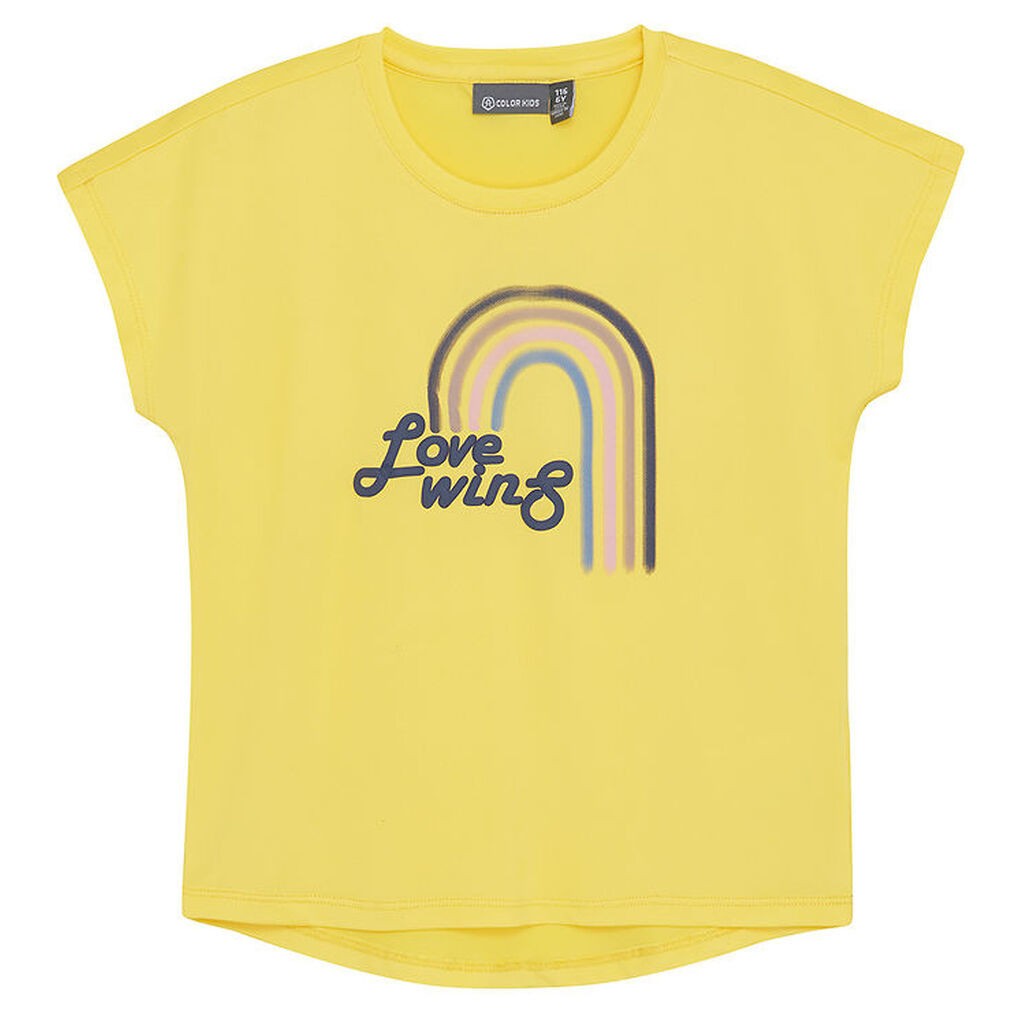 Color Kids T-shirt - Banana Cream m. Print