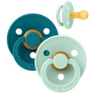 BIBS Colour Sutter - Str. 2 - 2-pak - Rund - Nordic Mint/Forest