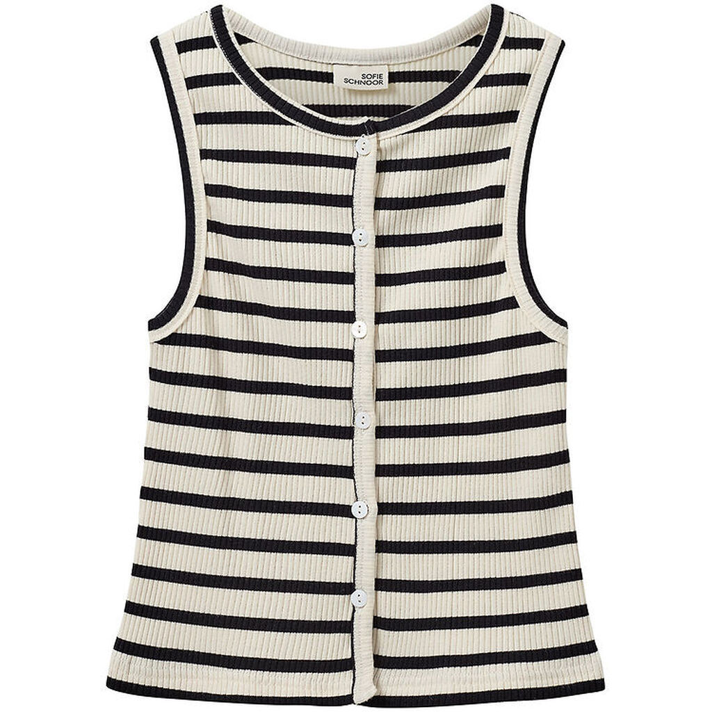 Sofie Schnoor Top - Rib - Tamiliasy - Black Striped