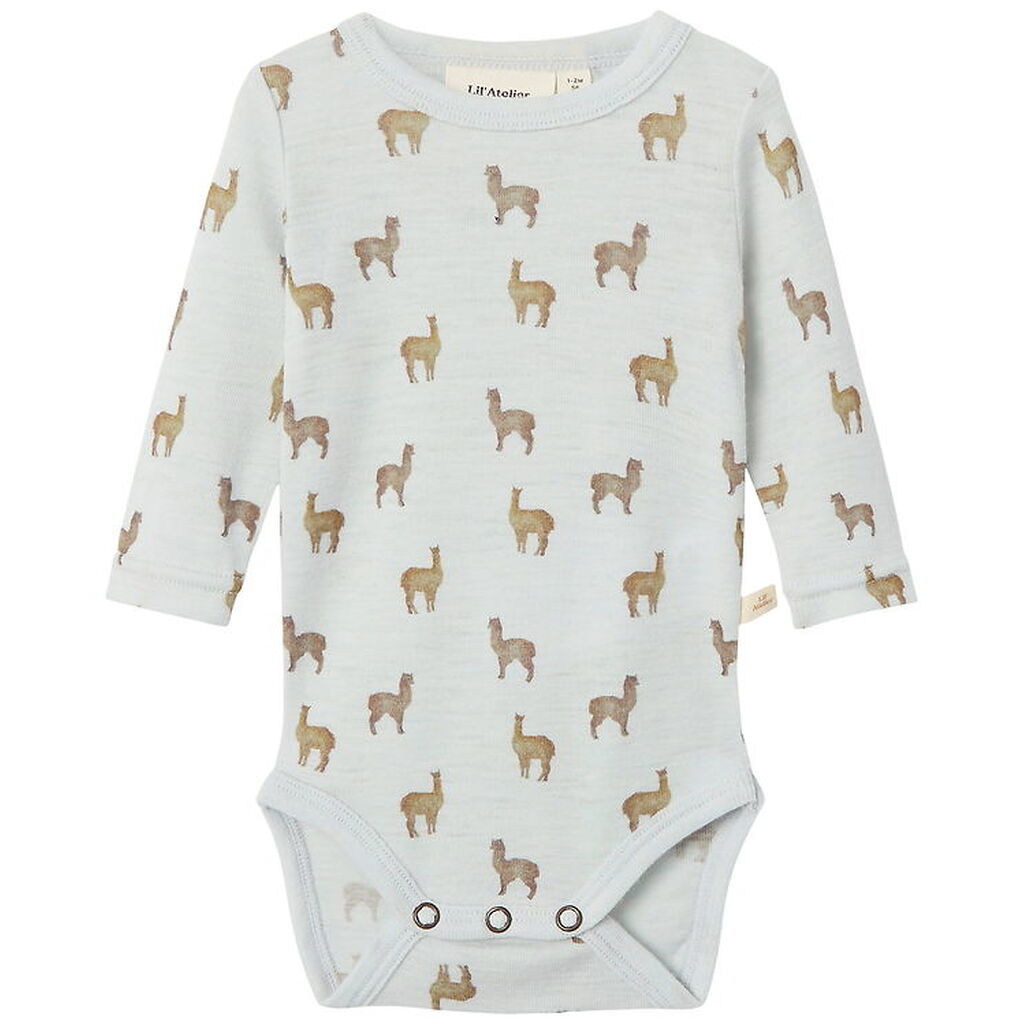 Lil Atelier Body l/æ - Uld - NbmNoel - Gray Dawn/Lama
