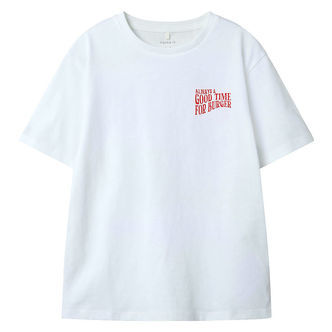 Name It T-shirt - NkmDuster - Bright White/Burger