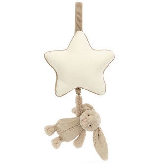 Jellycat Musikuro m. Stjerne - Bashful Bunny - Beige