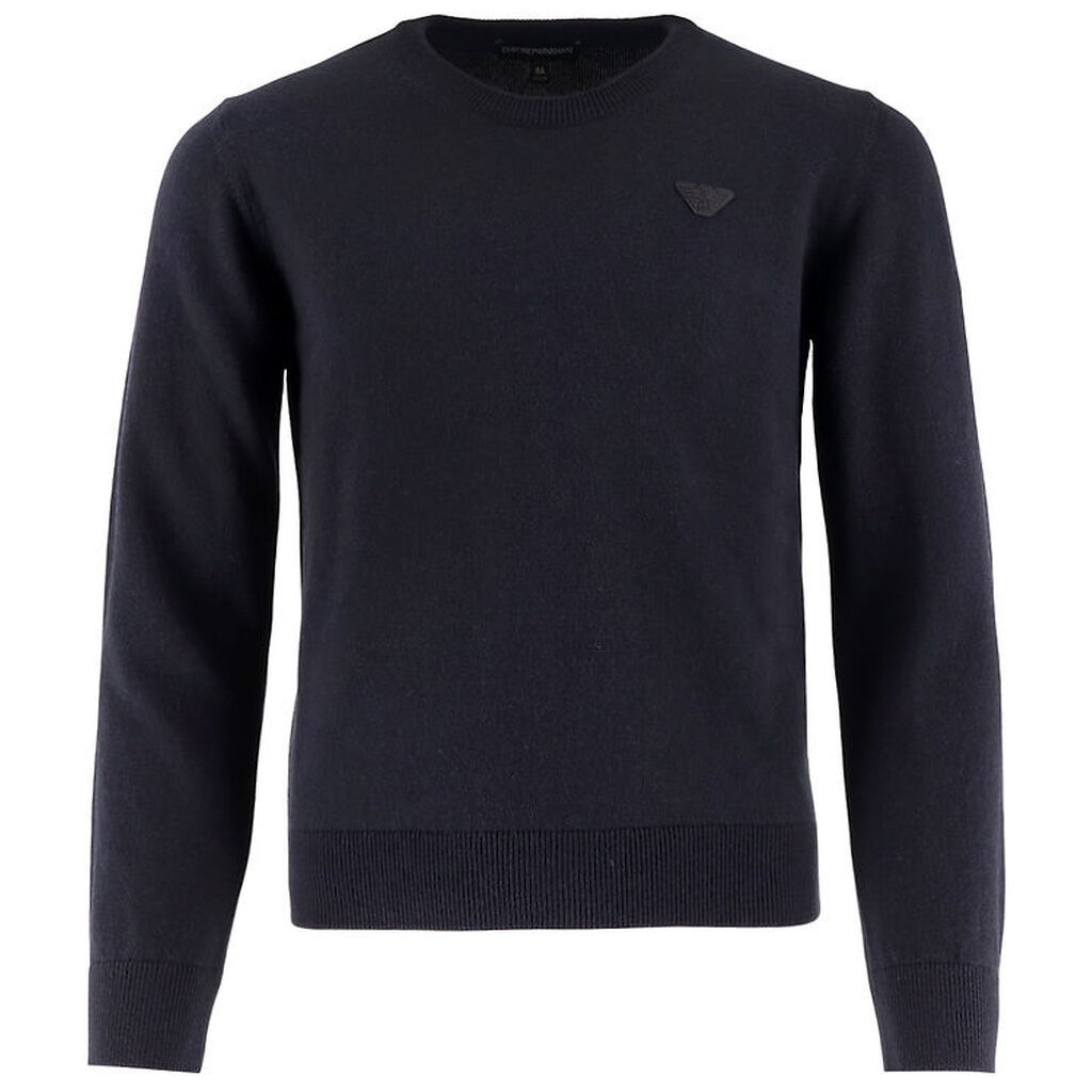 Emporio Armani Bluse - Strik - Uld/Bomuld - Blue Navy