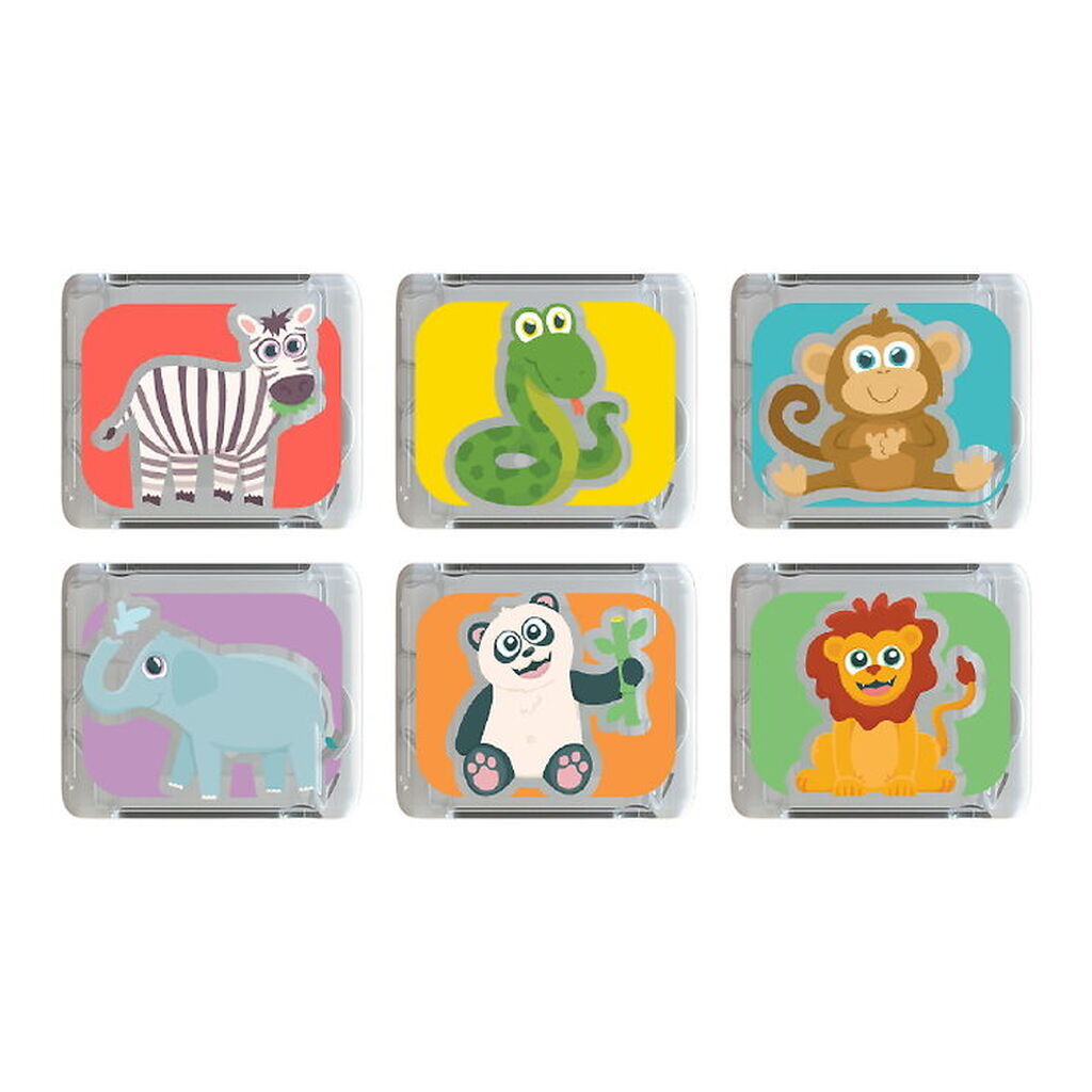 Glo Pals Sansekuber m. Lys - 6 Stk. - Zany Zoo