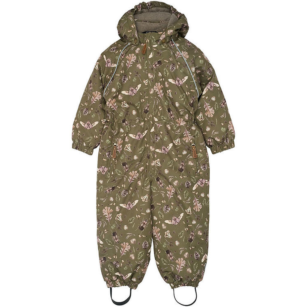 Mikk-Line Flyverdragt - Forrest - Burnt Olive m. Print