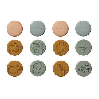 Liewood Stempelsæt - Silikone - 12-pak - Earl - Golden Caramel M