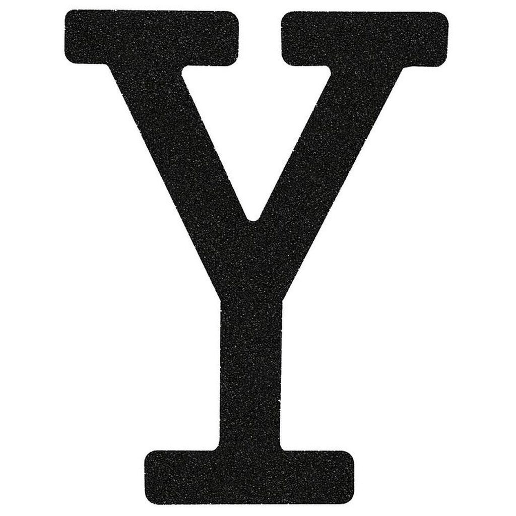 That's Mine Bogstav - Y - Sort Glimmer