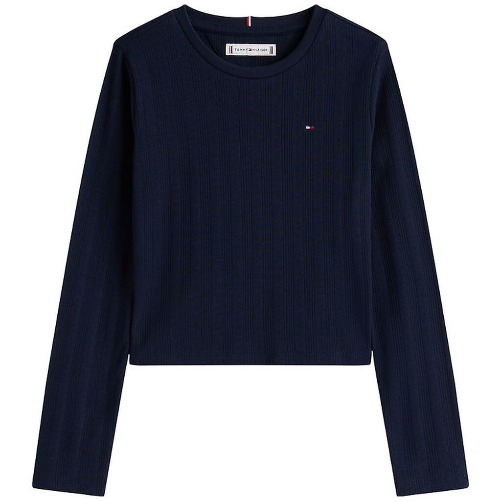 Tommy Hilfiger Bluse - Pointelle - Dark Night Navy