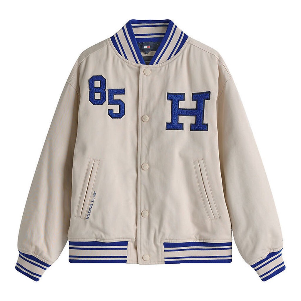 Tommy Hilfiger Jakke - Twill Badge Varsity - Classic Beige