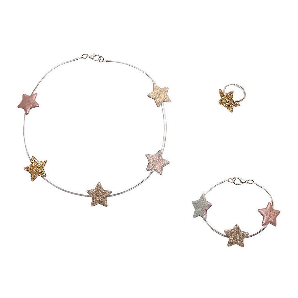 Mimi & Lula Smykkesæt - Halskæde/Armbånd/Ring - Star Silver