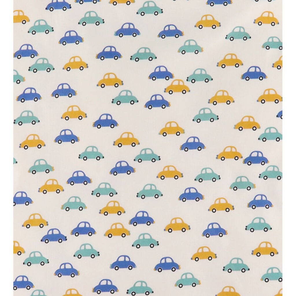 Nørgaard Madsens Sengetøj - Poplin - Junior - Hvid m. Biler