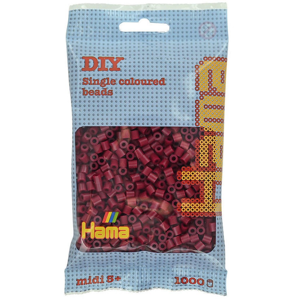 Hama Midi Perler - 1000 stk. - 118 Mørk Kirsebær