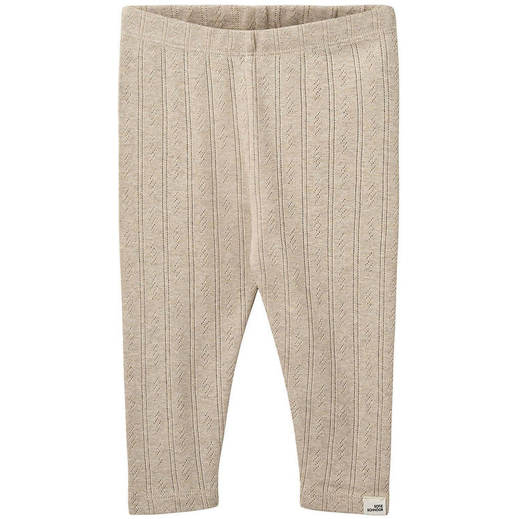 Sofie Schnoor Leggings - Nalinesb - Beige m. Hulmønster