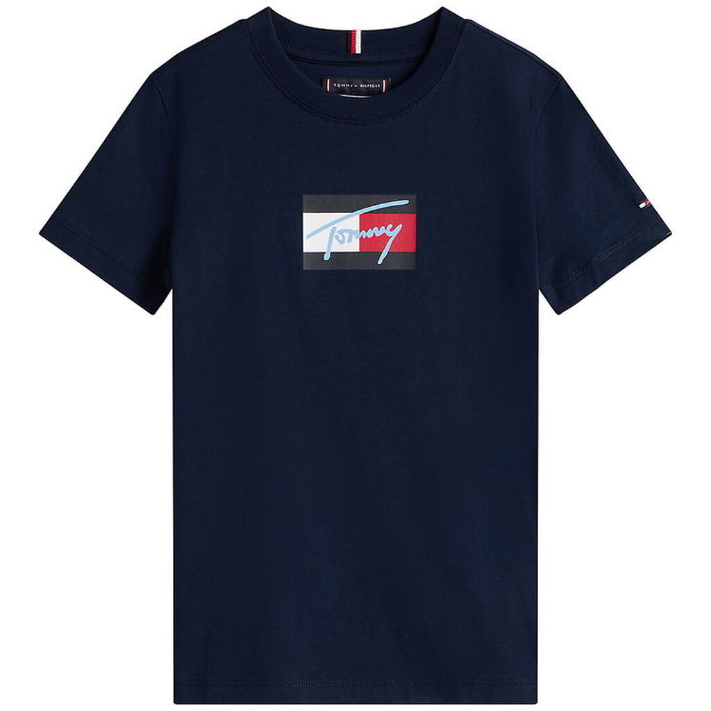 Tommy Hilfiger T-shirt - Script Flag - Dark Night Navy
