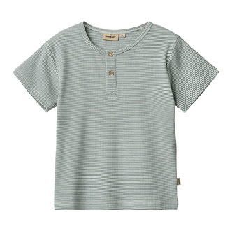 Wheat T-shirt - Rib - Lumi - Stormy Sea Stripe