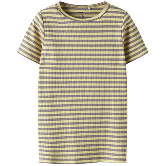 Name It T-shirt - Rib - NkfSuraja - Purple Dove/Lemon Meri