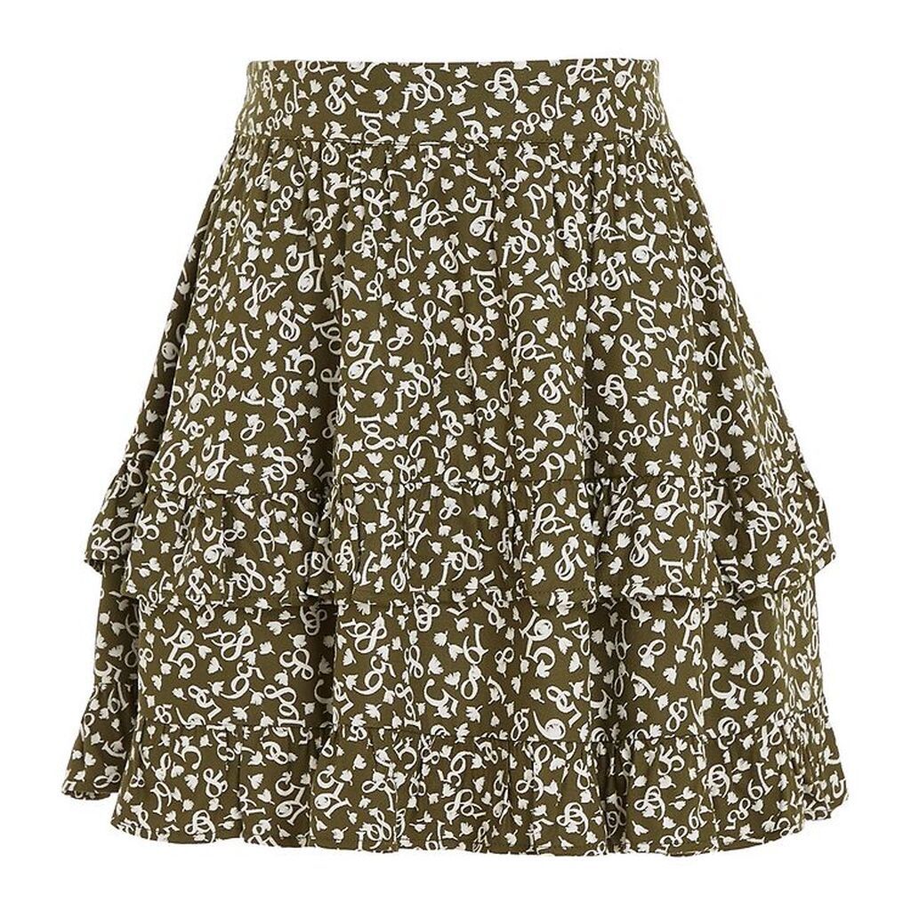 Tommy Hilfiger Nederdel - Flower Print - Putting Green