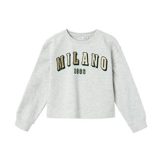 Name It Sweatshirt - Cropped - NkfLosefine - Light Grey Melange