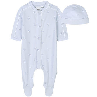 BOSS Gaveæske - Heldragt/Hue - Lyseblå m. Logoer