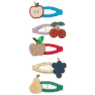 Mimi & Lula Hårspænder - 5-pak - 4 cm - Mini Fruity Mushroom Vil