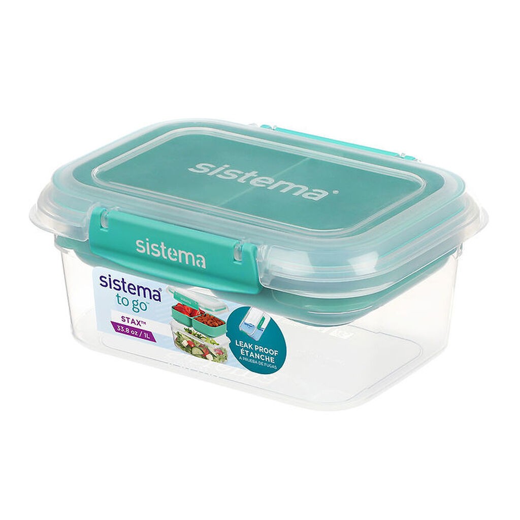Sistema Madkasse - 1L Rectangle Stax To Go - Turkis