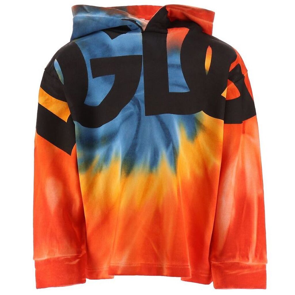 Dolce & Gabbana Hættetrøje - Eden - Blå/Orange m. Logo