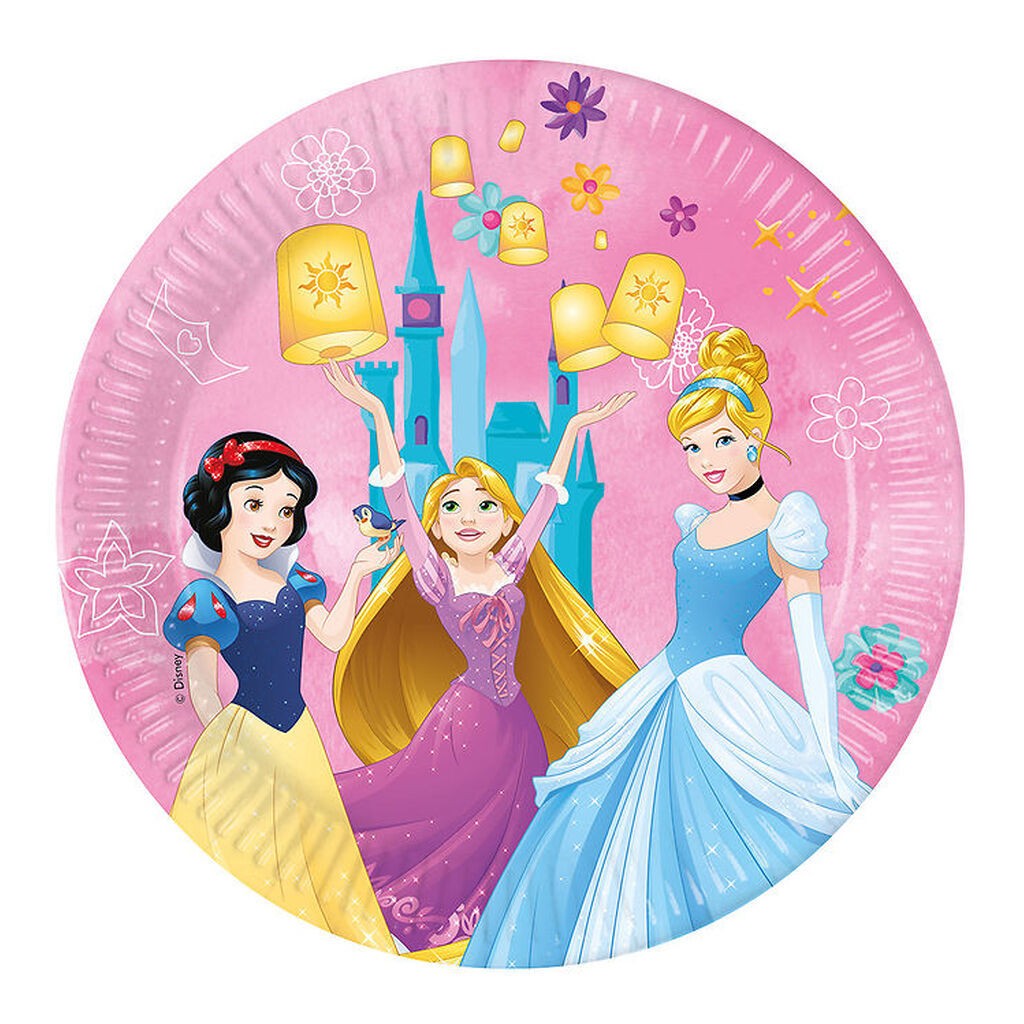 Decorata Party Paptallerkner - 8-pak - 23 cm - Princess Live You