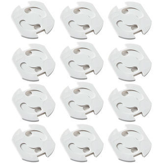 Jippies Stikkontakt-sikringer - Drejelig - 12 stk. - Hvid