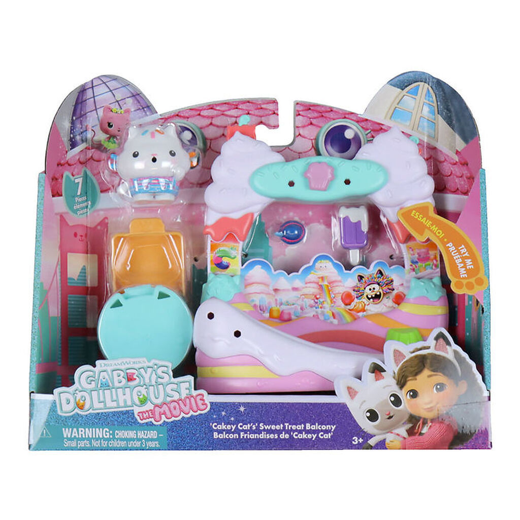 Gabby's Dollhouse Legesæt - 7 Dele - Balcony Set - Cakey Cat's S