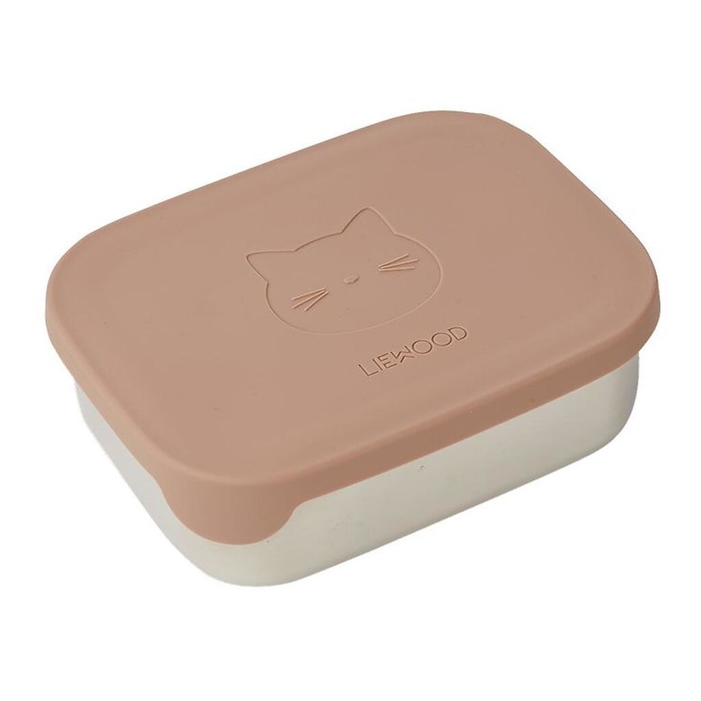 Liewood Madkasse - Silikone/Stål - Arthur - Cat Dark Rose