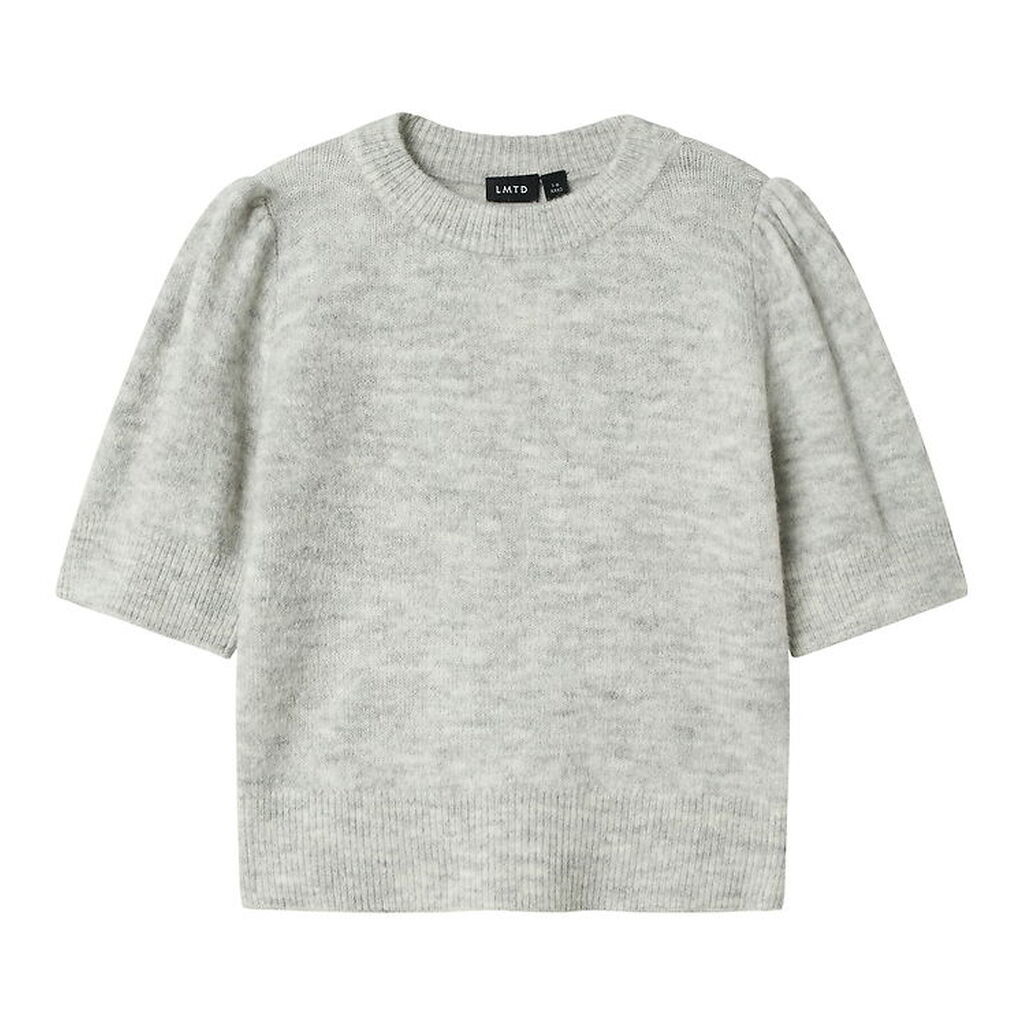 LMTD T-shirt - Strik - NlfLodet - Light Grey Melange