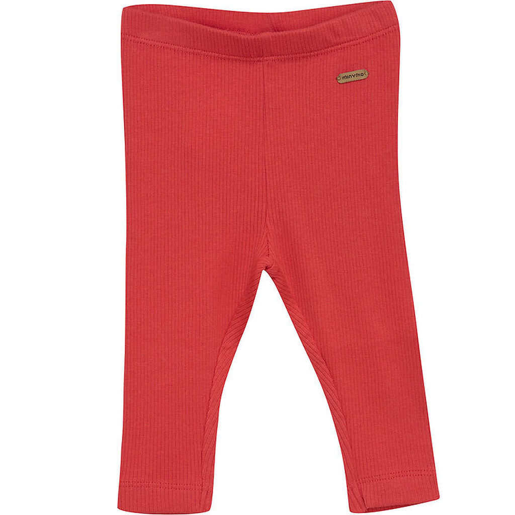 Minymo Leggings - Rib - Tomato Puree