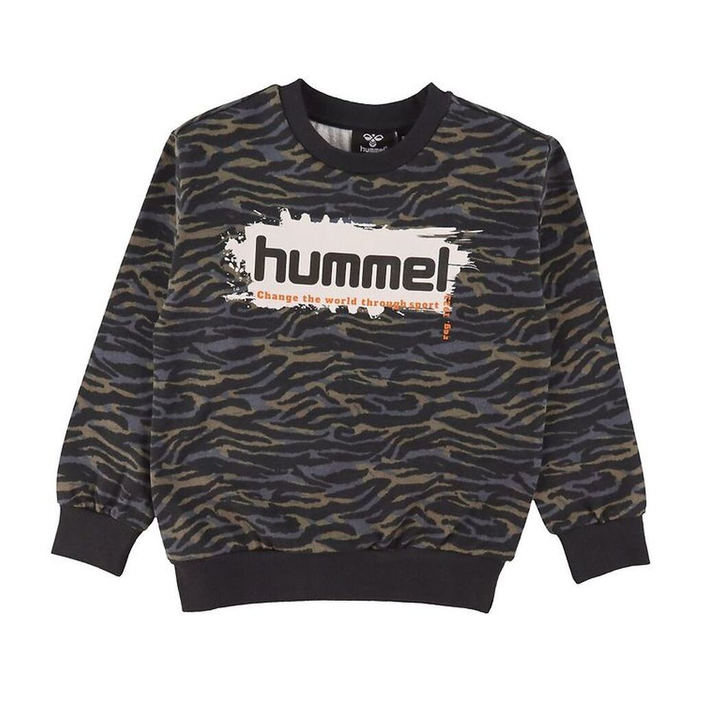 Hummel Sweatshirt - HmlFrede - Sort/Grøn