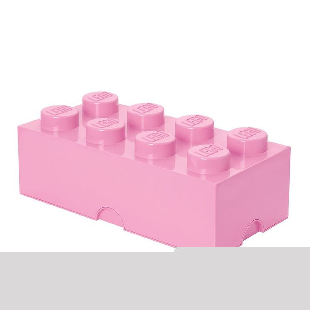 LEGOÂ® Storage Opbevaringsboks - 8 Knopper - 50x25x18 - Lyserød