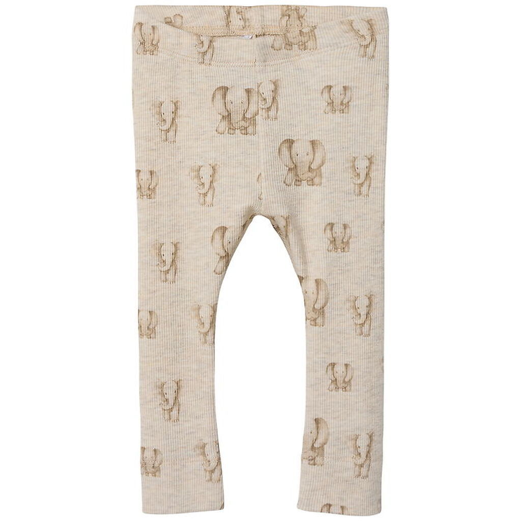 Name It Leggings - Rib - NbnDam - Peyote Melange
