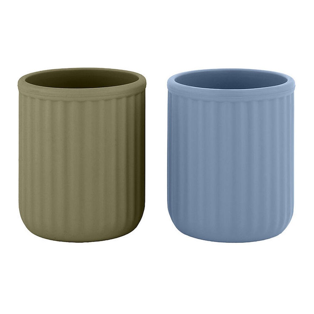 Mikk-Line Kopper - 2-pak - Silikone - Faded Denim/Dried Herb