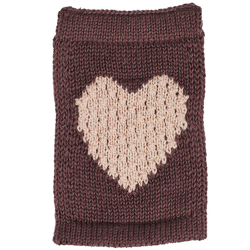 Smallstuff Strikket Flag - Hjerte - Rosa Motiv