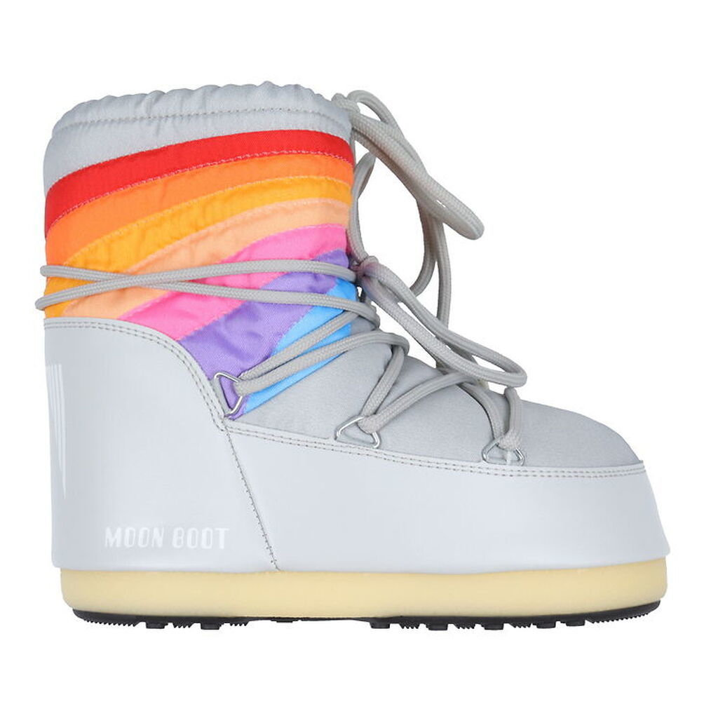 Moon Boot Vinterstøvler - Icon Low Rainbow - Glacier Grey