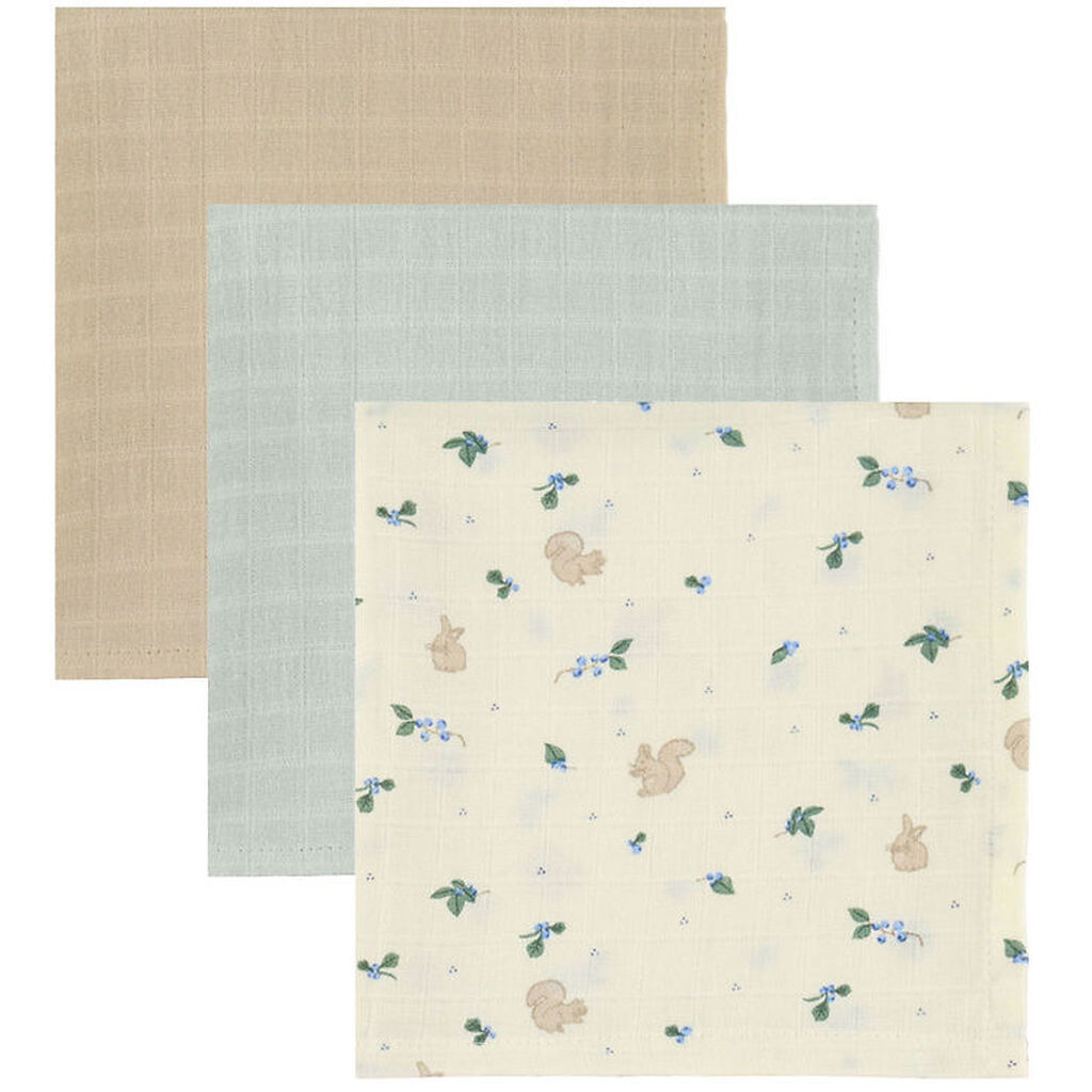 Cam Cam Stofbleer - 70x70 cm - 3-pak - Blueberries