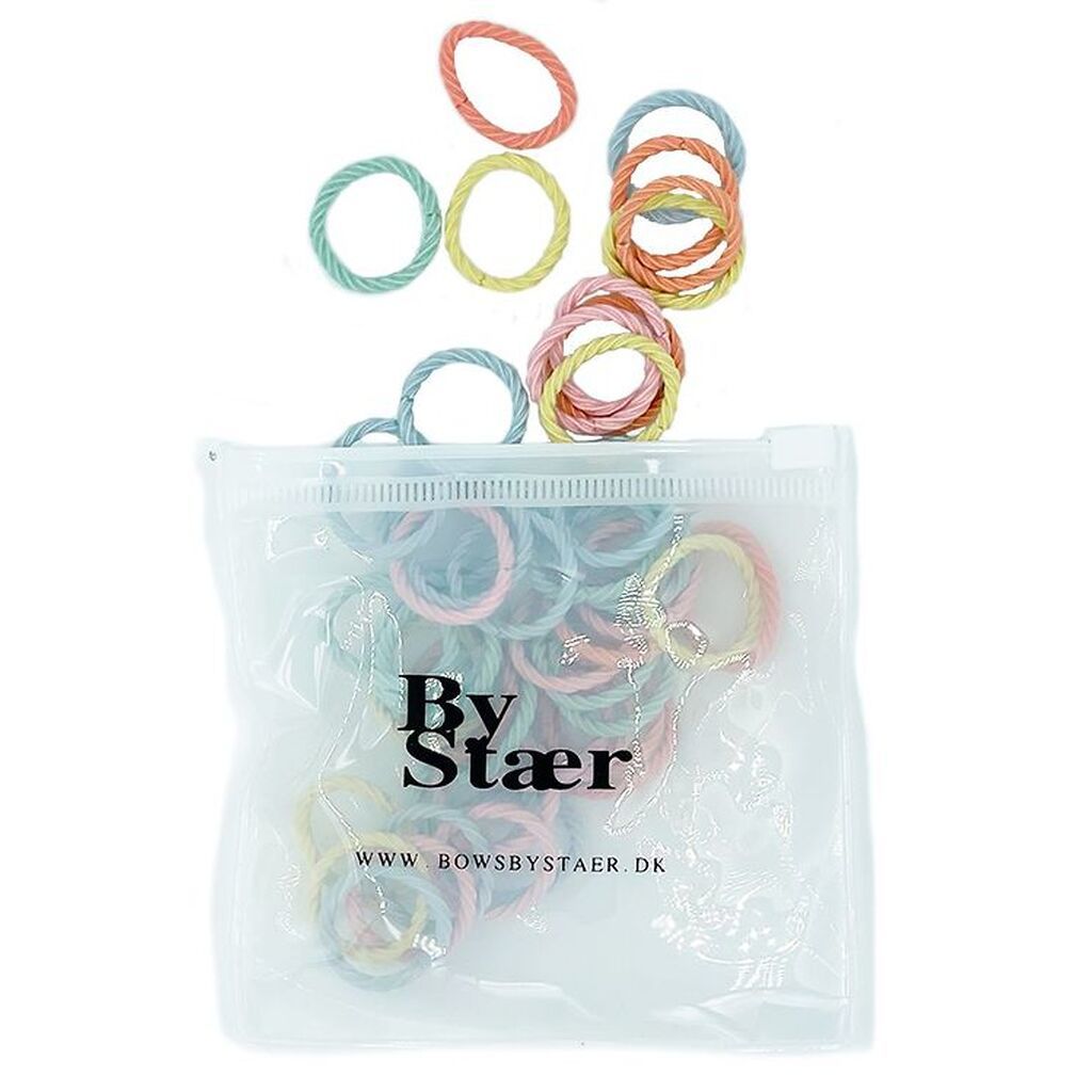 By Stær Mini Hårelastikker - 50 Stk. - Mix 5