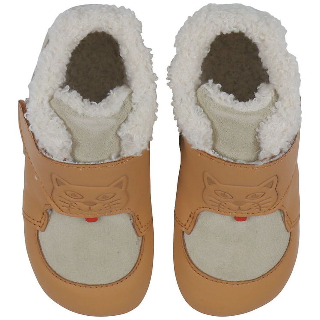 Affenzahn Hjemmesko m. For - Noos - Leather - Growy Cat - Brown