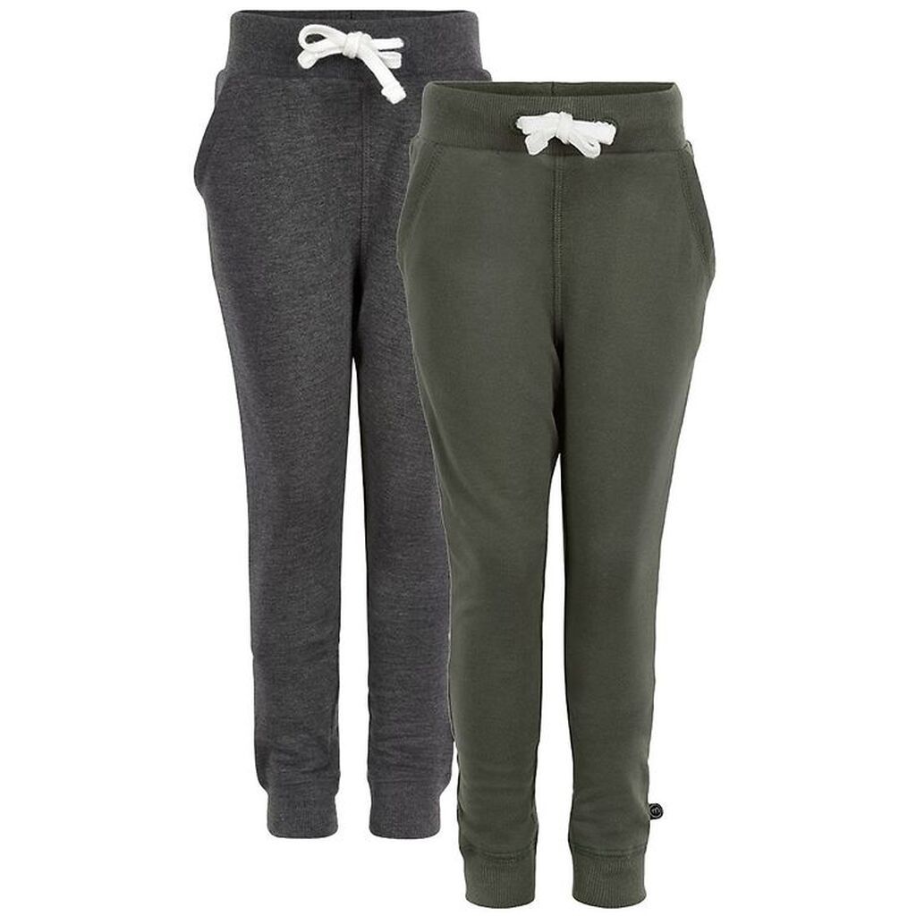 Minymo Sweatpants - 2-pak - Koksgrå/Army