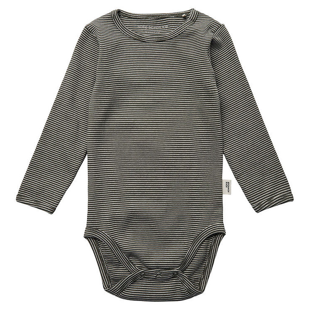 Sofie Schnoor Body l/æ - August - Forest Green m. Striber