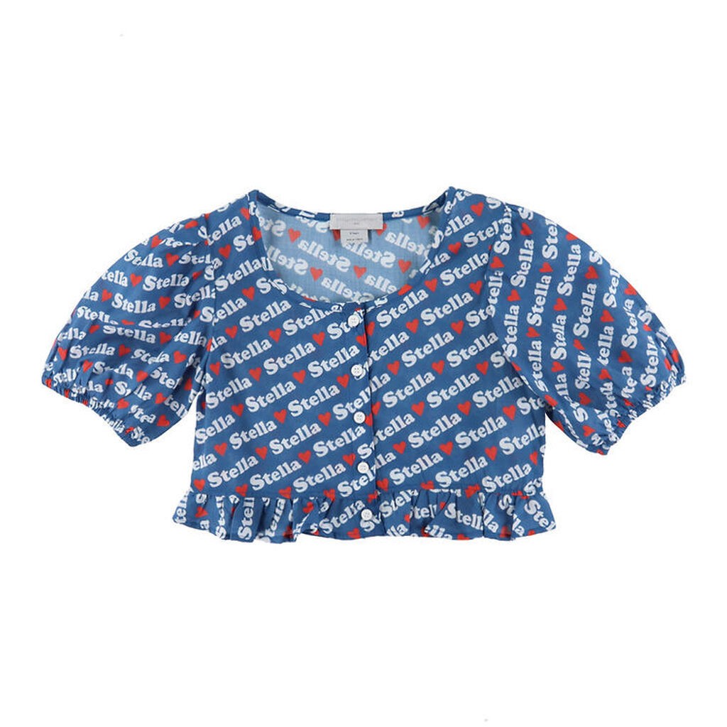 Stella McCartney Kids Top - Blå m. Logoprint