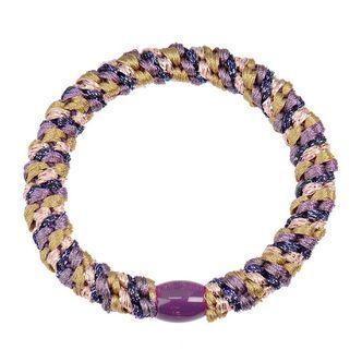 Kknekki Hårelastik - Lilla/Rosa/Guld Glimmer