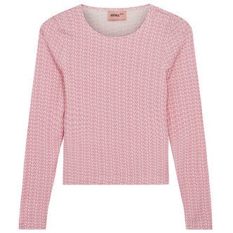Designers Remix Bluse - Bambus - Jenna Slim - Pink/Logo Print